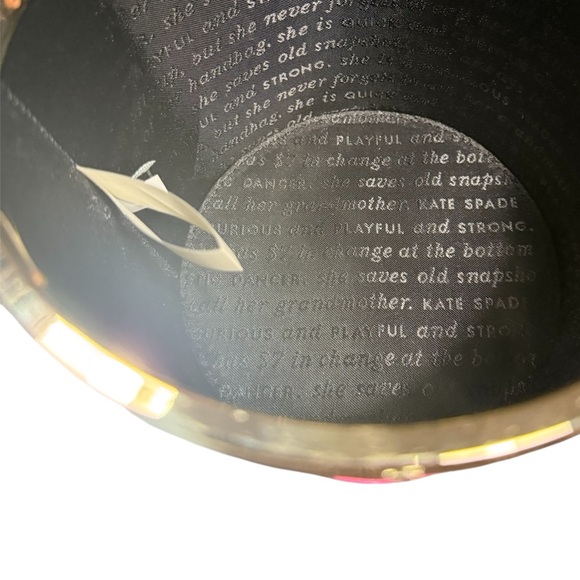 NEW Kate Spade Carousel novelty clutch pink and black - Picture 6 of 6